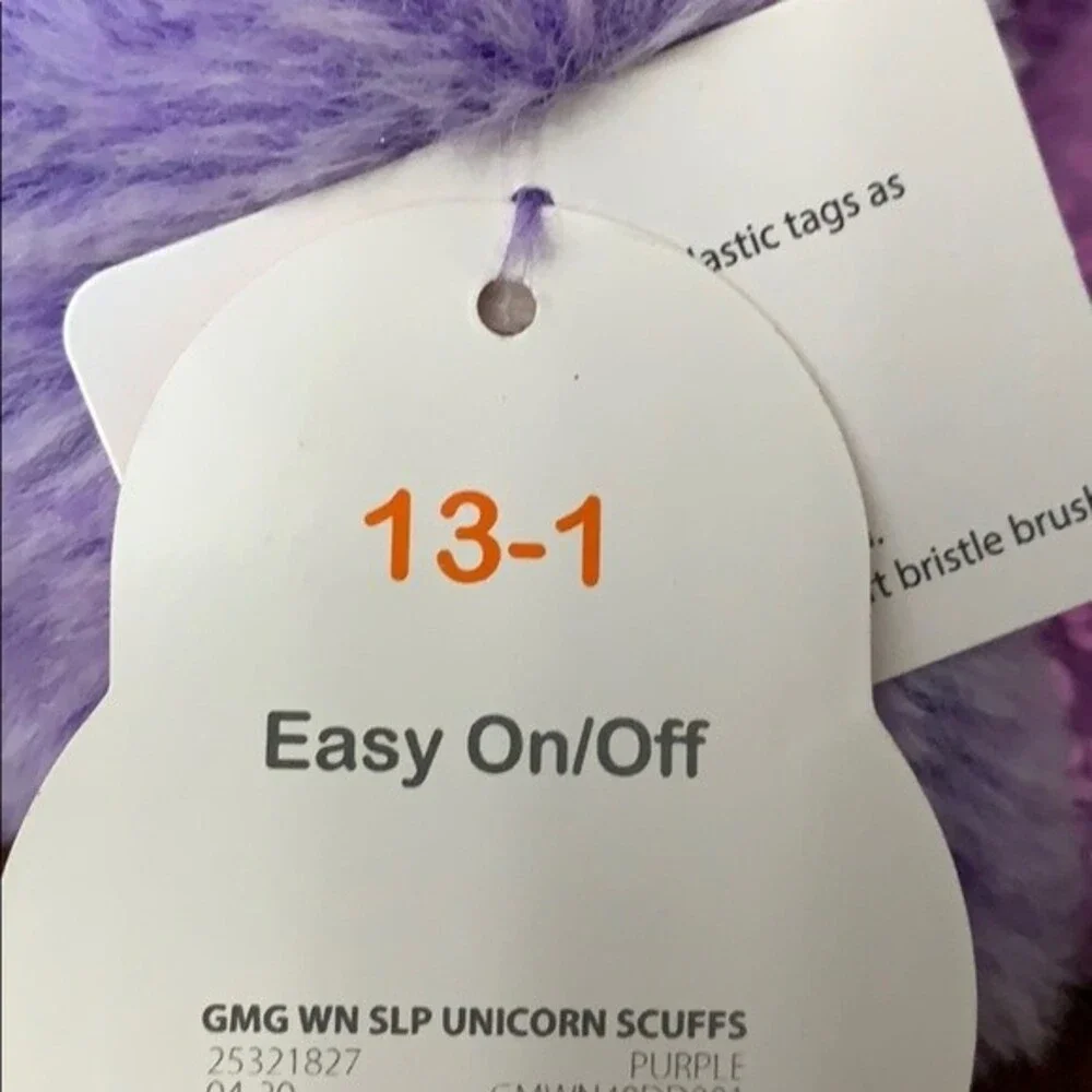 Wonder Nation 3D Unicorn Scuff Slippers (Little Girls) 13-1